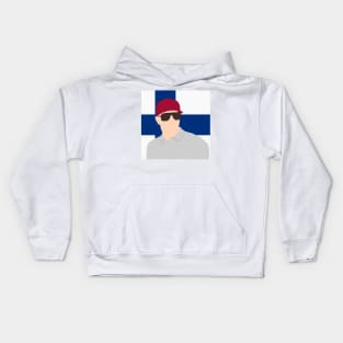 Kimi Raikkonen Face Art - Flag Edition Kids Hoodie